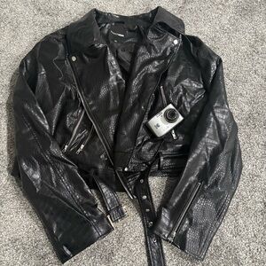 Black Faux Leather Jacket